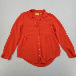 Maeve Anthropologie Button Up Blouse Shirt Womens Size Small
